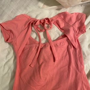 y2k open tie back tee